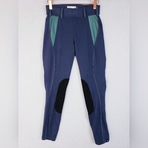 Irideon Breeches Riding Tights Soft Leggings Blue Flex Grip Suede M Equestrian